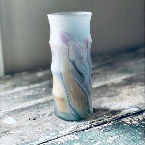 Rueven Art Nouveau glass vase Hand painted